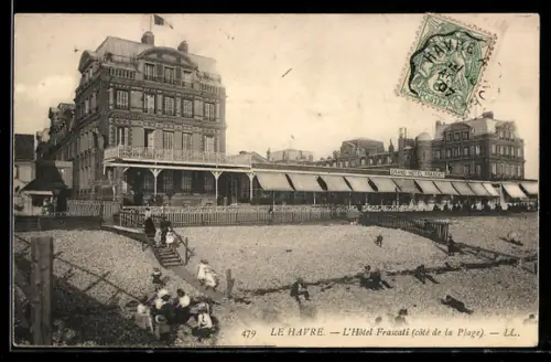 AK Le Havre, L`Hôtel Frascati, Côté de la Plage