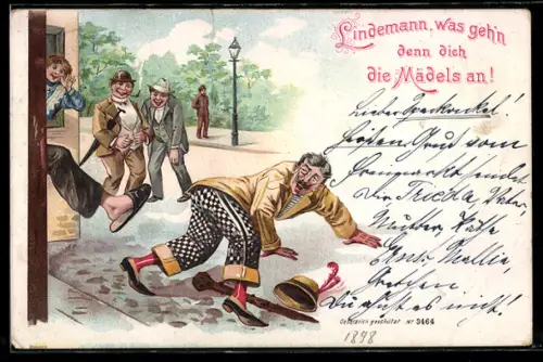 AK Mann erhält Fusstritt und stürzt auf die Strasse