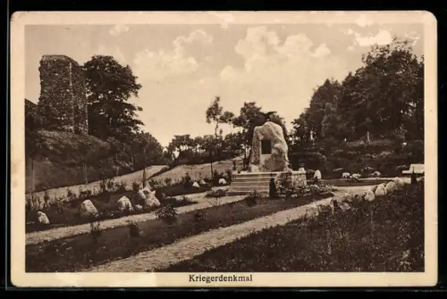 AK Fürstenwerder /U. M., Kriegerdenkmal mit Anlagen