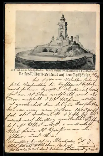 AK Kyffhäuser, Kaiser-Wilhelm-Denkmal, Architekt Bruno Schmitz, Berlin