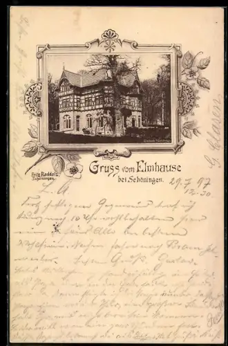 AK Schöningen, Ansicht vom Gasthof Elmhaus