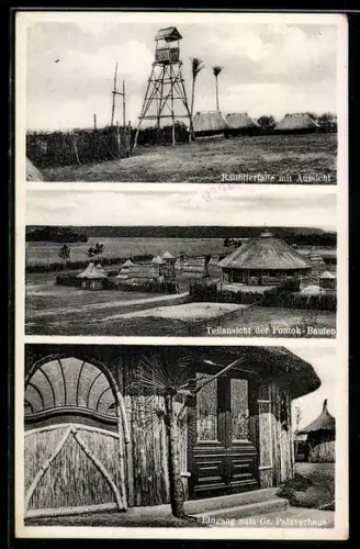 AK Templin, Raubtierfalle, Pontok-Bauten, Gr. Palaverhaus