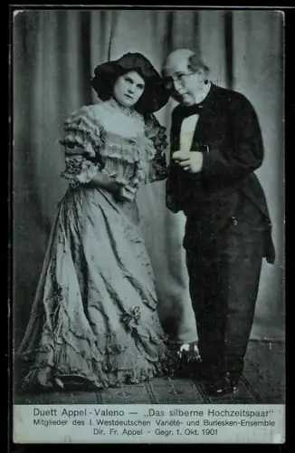 AK Duett Appel-Valeno, Das silberne Hochzeitspaar, Dr. Fr. Appel