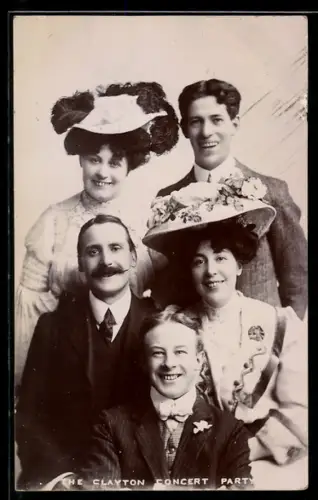 AK The Clayton Concert Party, Gruppe posiert zusammen