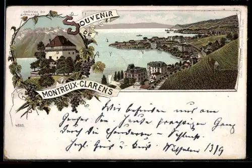 AK Clarens-Montreux, Gesamtansicht, Chateau du Chatelard