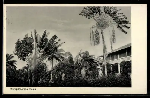 AK Duala, Blick auf die Europäer-Villa