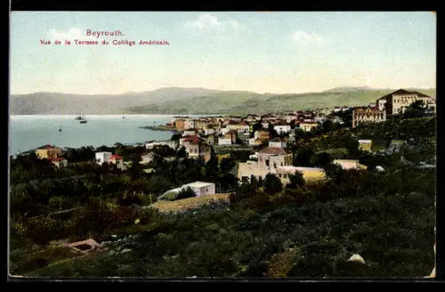 AK Beyrouth, Vue de la Terrasse du Collège Américain