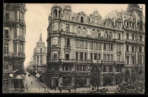 AK Buenos Aires, Calle Florida, Strassenpartie im Zentrum