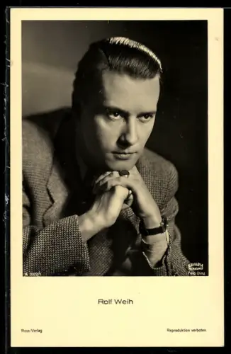 AK Schauspieler Rolf Weih mit Anzug
