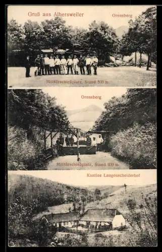 AK Albersweiler, Militärschiessplatz auf dem Orensberg, Kantine Langenscheiderhof