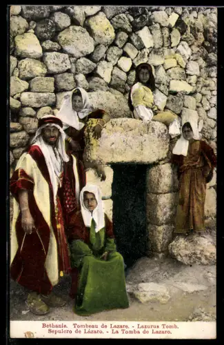 AK Bethanie, Familie in arabischer Tracht