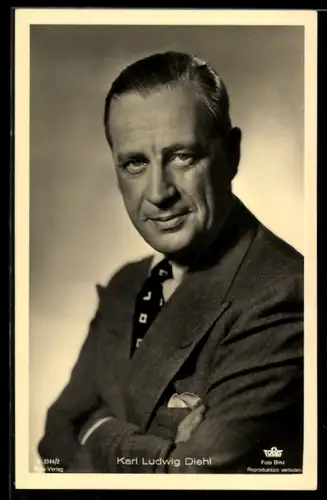 AK Portrait des Schauspielers Karl Ludwig Diehl