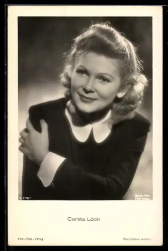AK Schauspielerin Carsta Löck mit freundlichem Lächeln
