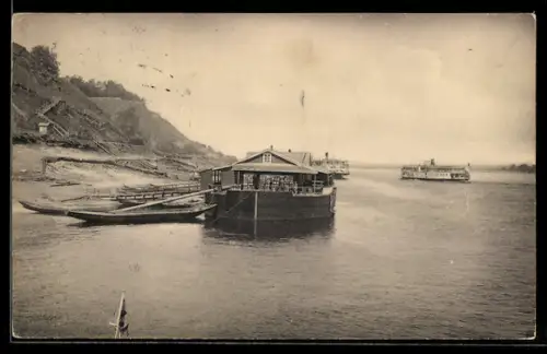 AK Wolga, Steilufer der Wolga und Schiffsanlegestation Samoljot