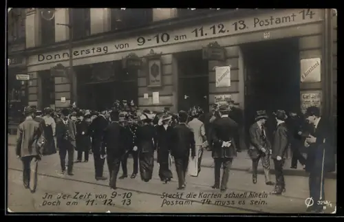 AK Partie vor dem Postamt 14 am 11.12.13.