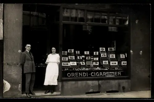 Foto-AK Orendi-Zigarrengeschäft in der Aussenansicht