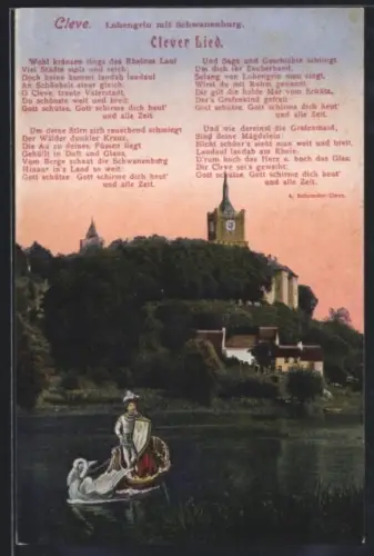 AK Cleve, Lohengrin mit Schwanenburg