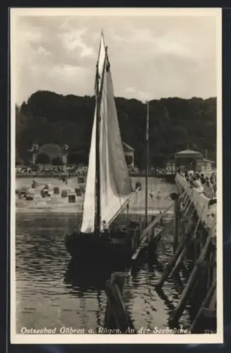 AK Göhren a. Rügen, An der Seebrücke