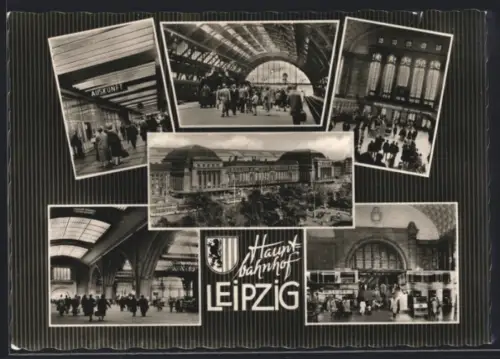 AK Leipzig, Hauptbahnhof, Innenansichten, Aussenansicht