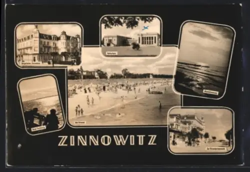 AK Zinnowitz, Kulturhaus, Bergarbeiter-Ferienheim, Zur Strandpromenade