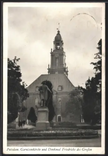 AK Potsdam, Garnisonkirche und Denkmal Friedrichs des Grossen
