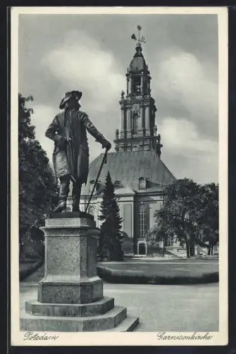 AK Potsdam, Garnisonkirche, Denkmal