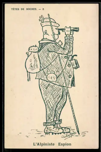 AK L`Alpiniste Espion, Propaganda Entente