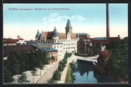 AK Cottbus, Landgericht, Amtsgericht, Elektrizitätswerk