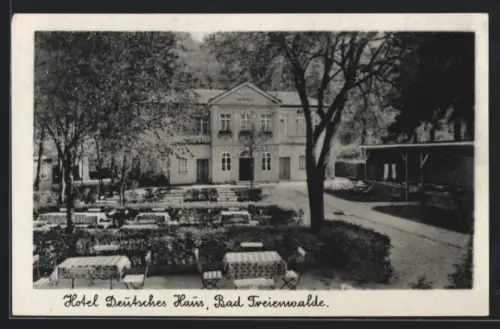AK Bad Freienwalde /Oder, Hotel Deutsches Haus, Inh. Felix Siebert
