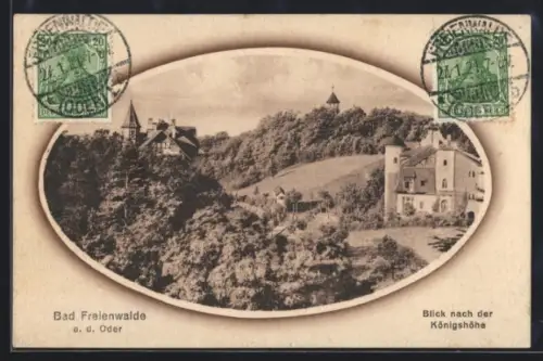 AK Bad Freienwalde a. d. Oder, Blick nach der Königshöhe