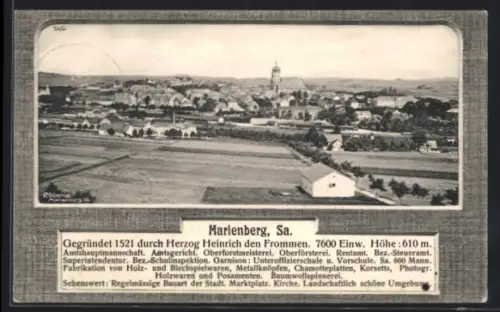 AK Marienberg, Gesamtansicht mit der Kirche