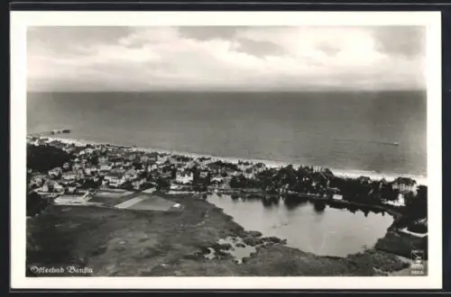 AK Bansin, Fliegeraufnahme vom Ostseebad