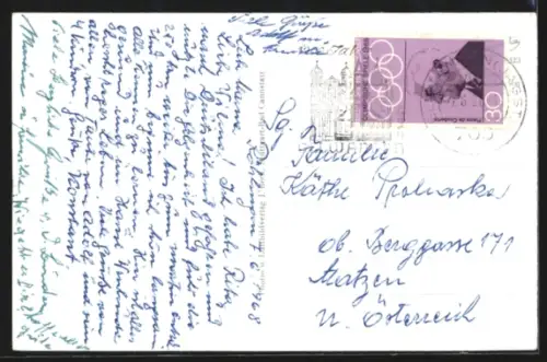 AK Röhlingen, Ortsansicht mit Kirche und Rathaus