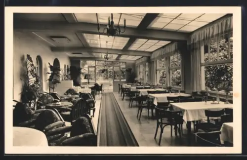 Foto-AK Bad Köstritz, Hotel Kurhaus, Wintergarten