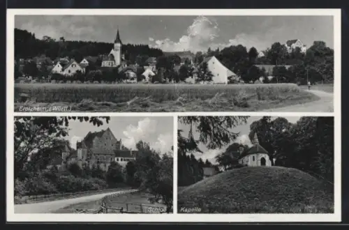 AK Erolzheim /Württ., Totalansicht, Schloss und Kapelle