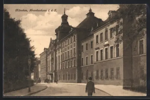 AK München, Krankenhaus l. d. I. mit Strasse