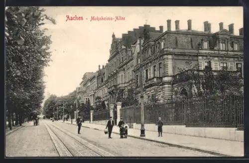 AK Aachen, Mohnheims-Allee, Strassenpartie