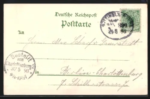 Lithographie Göttingen, Hotel Rohns, Auditorium, Rathaus