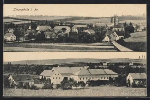 AK Ziegenhain i. Sa., Teilansichten der Ortschaft