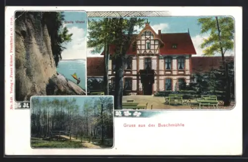 AK Frankfurt /Oder, Gasthof Buschmühle, Steile Wand