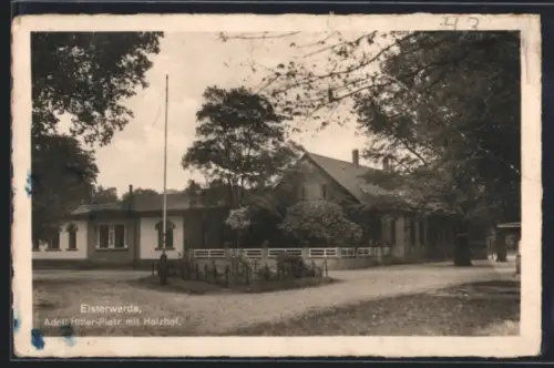 AK Elsterwerda, Platz mit Holzhof