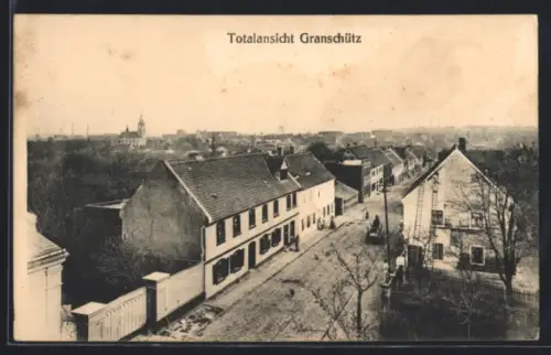 AK Granschütz, Totalansicht der Stadt