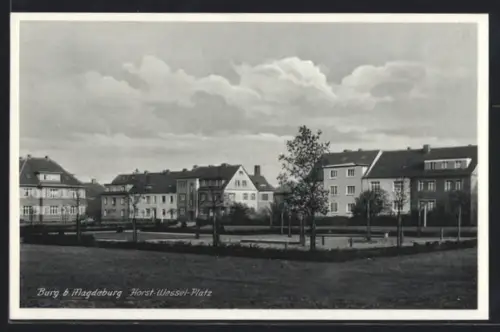AK Burg b. Magdeburg, Platz