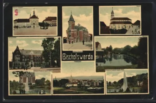 AK Bischofswerda, verschiedene Partien aus dem Ort