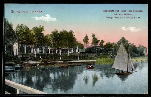 AK Lehnitz, Restaurant und Hotel zum Seelöwen, Inh. Karl Scheidt