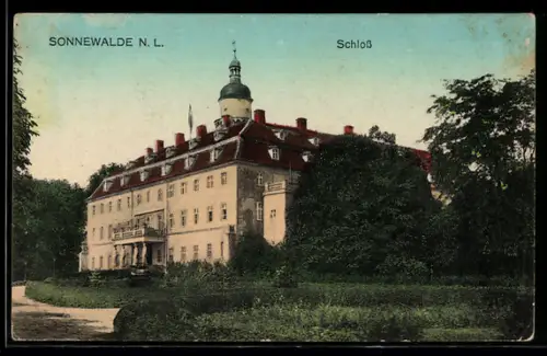 AK Sonnewalde /N. L., Blick auf das Schloss