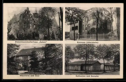 AK Berlin-Lichtenrade, Diakonissenmutterhaus Salem, Wäscherei und Zoar, Emmaus