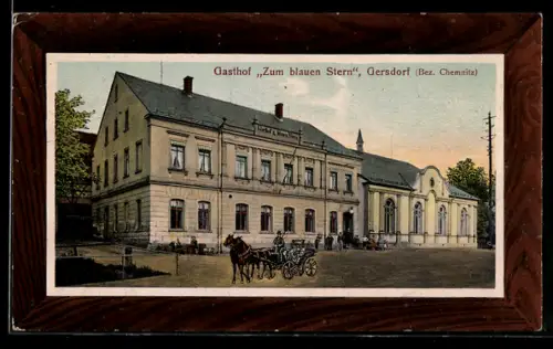 AK Gersdorf /Chemnitz, Gasthof zum blauen Stern, Inh. Paul Bochmann