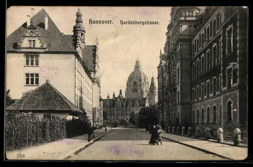AK Hannover, Blick in die Hardenbergstrasse
