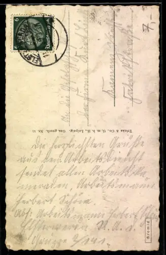 AK Elsterwerda, Hauptstrasse mit Rathaus